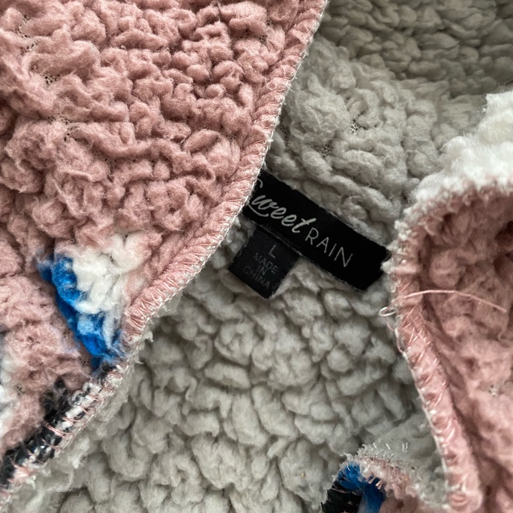 Pink Fleece Jacket, L - Picture 3 of 6